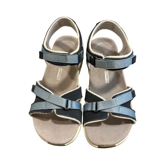 Clarks Women’s Solan Drift Sandals Navy size 6 - Picture 2 of 7